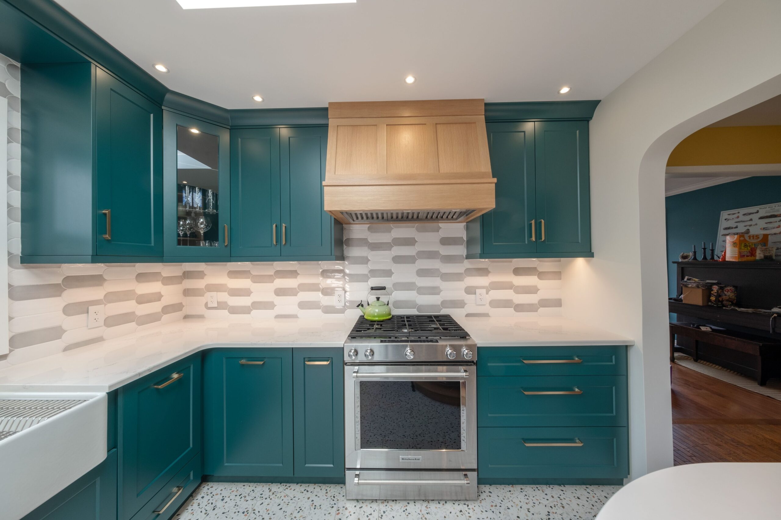 Full wall of cabinets, custom kitchen by Kaz Carpentry in London, Ontario